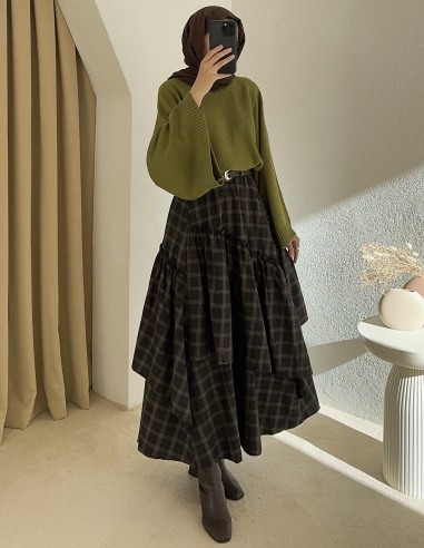 1050 kat kat etek - kahverengi