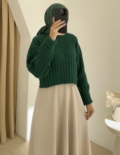 E-175 örme kazak - yeşil