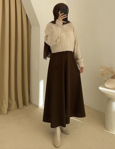 E-175 örme kazak - Bej