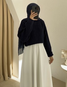 E-175 örme kazak - lacivert