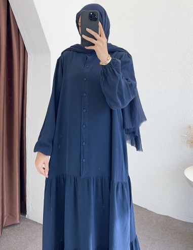 1262 elbise -Lacivert