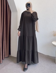 1262 elbise -kahverengi