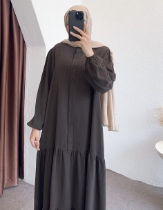 1262 elbise -kahverengi 2