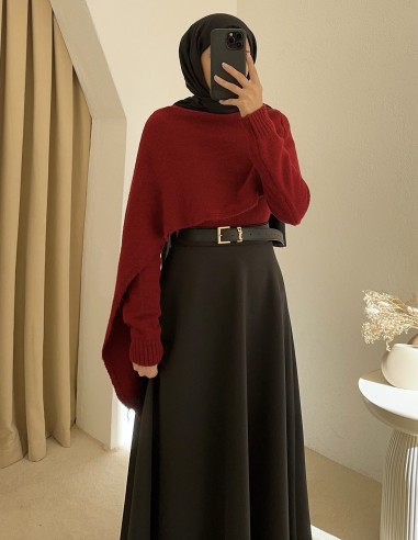 E318 atkı kazak- bordo