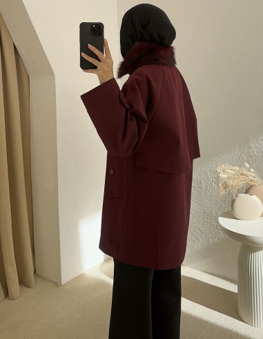 3169 su geçirmez trenç - bordo