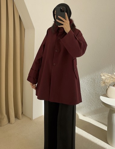 3169 su geçirmez trenç - bordo