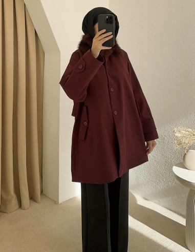 3169 su geçirmez trenç - bordo