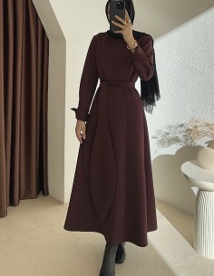 1060 elbise -Bordo