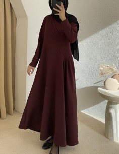 7202 scuba elbise - bordo 2