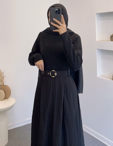 51240 fushya elbise - siyah