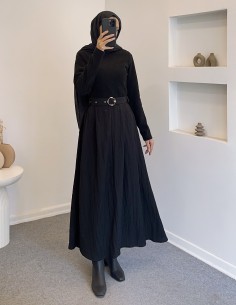 51240 fushya elbise - siyah