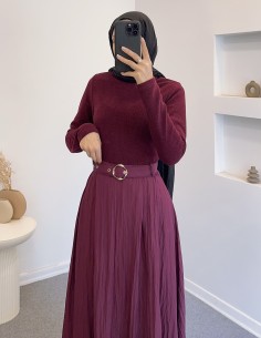 51240 fushya elbise - Bordo 2