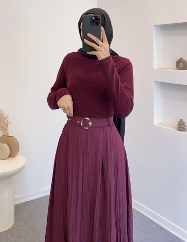 51240 fushya elbise - Bordo