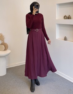 51240 fushya elbise - Bordo