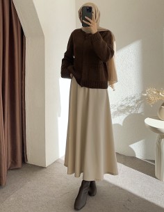 2451 cepli hırka - kahverengi 2