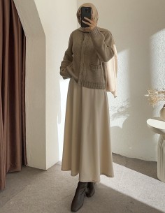 2451 cepli hırka - vizon 2