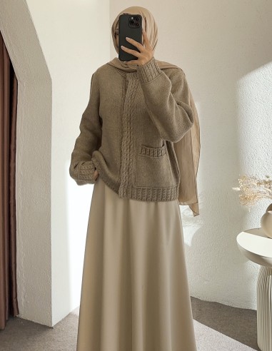 2451 cepli hırka - vizon