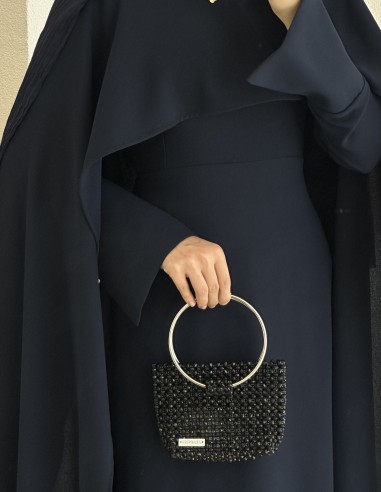 533 Mina pelerin elbise - lacivert