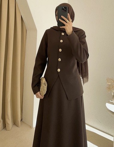 3185 almira takım - kahverengi