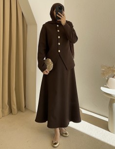 3185 almira takım - kahverengi