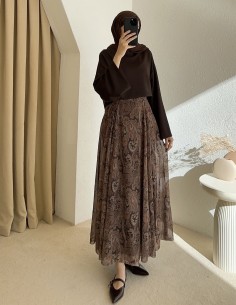 5258 oysho tunik - Kahverengi 2