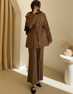 HK26120 Krep takım - camel