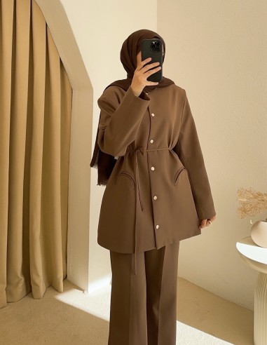 HK26120 Krep takım - camel