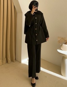 HK26120 Krep takım -Siyah