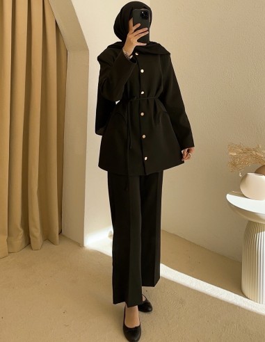 HK26120 Krep takım -Siyah