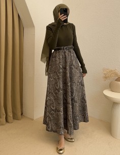 794 etnik desen etek - yeşil 2