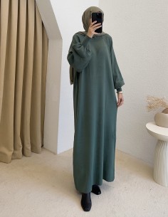 2740 triko elbise -yeşil