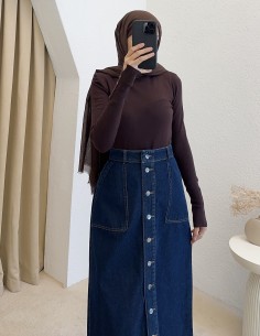 883 kot etek - koyu mavi 2