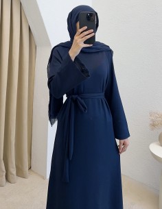 D30089 içlik elbise - Lacivert 2