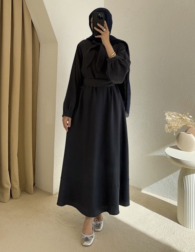 2348 lora elbise - Lacivert