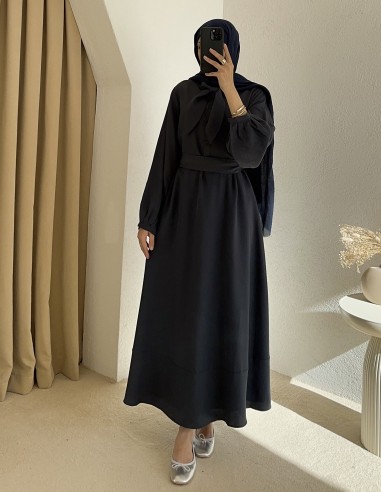 2348 lora elbise - Lacivert