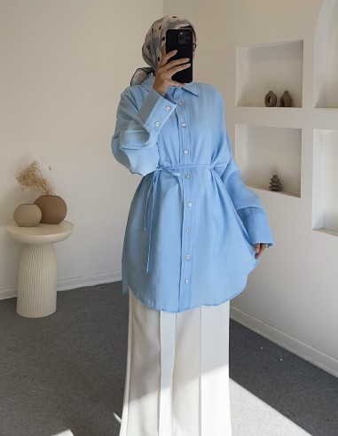 HY24901 gömlek -Mavi