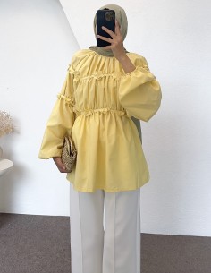 752 papatya tunik - sarı