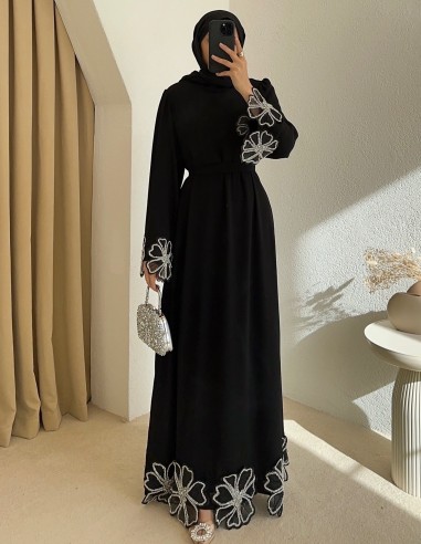 4802 flora abaya - siyah