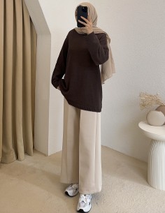 8869 tunik - kahverengi