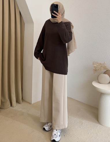 8869 tunik - kahverengi