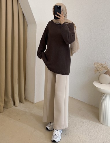 8869 tunik - kahverengi