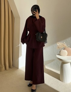 HK26113 Sahra takım -Bordo