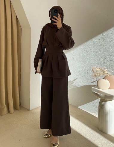 HK26113 Sahra takım -kahverengi