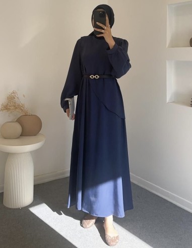 453 elbise - Lacivert