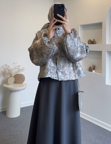 7307 etnik haklar ceket - gri