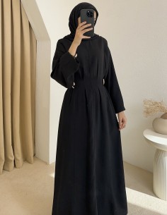 530 gold detay elbise - Siyah 2