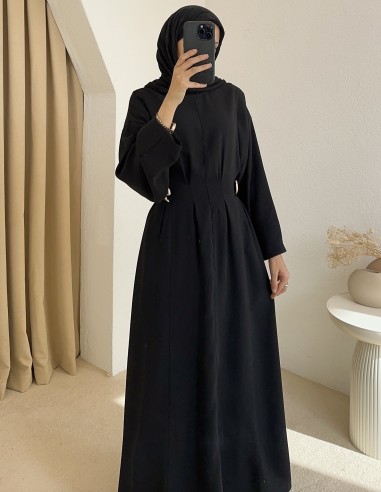 530 gold detay elbise - Siyah