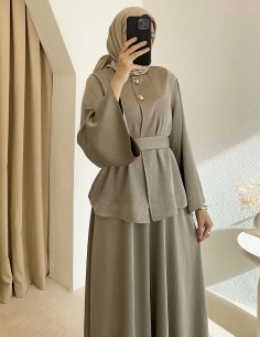 7051 saten takım - Kum beji 2