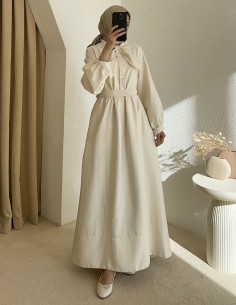 1173 fiyonk detay elbise - taş