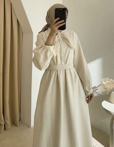 1173 fiyonk detay elbise - taş 2